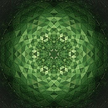 Vert feuille de mandala