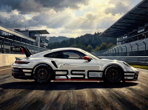 Expressief Porsche GT RS-racekunstwerk
