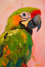 Colourful parrot portrait by Poster Art Shop