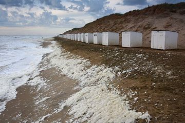 Strandhuisjes Paal 9 Texel zomerstorm von Ronald Timmer