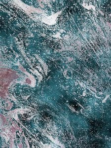Königlicher Marmor als Abstrakte Kunst auf Teal