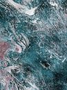 Koninklijke Marmer als abstracte kunst op Teal van Mad Dog Art thumbnail