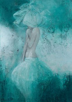 Turquoise Silence – Figuraal  in Teal