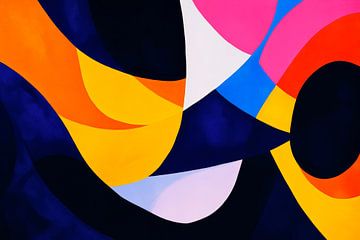 Abstract splendour of colour on a dark background by Poster Art Shop