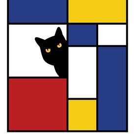 Mondrians Katze von Hilde Remerie Fotografie und digitale Kunst