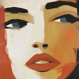 Vrouwengezicht van Bert Nijholt