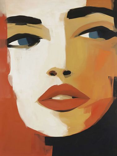 Vrouwengezicht van Bert Nijholt