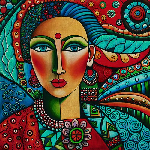 Young lady who loves color