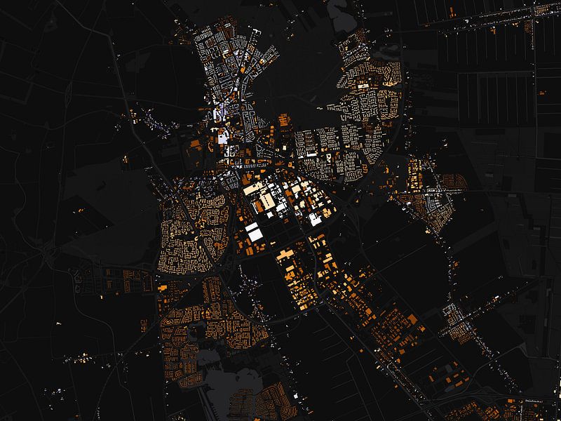 Kaart van Emmen abstract par Maps Are Art