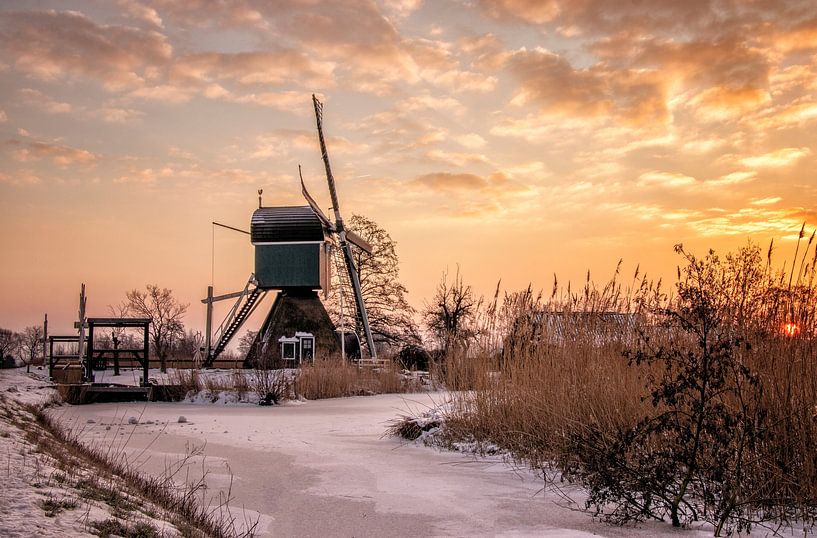 Zonsopkomst bij de molen van Connie de Graaf