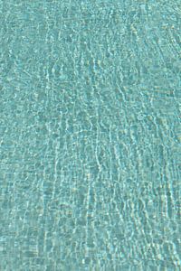 Blauw zwembad water | reisfotografie print | Griekenland