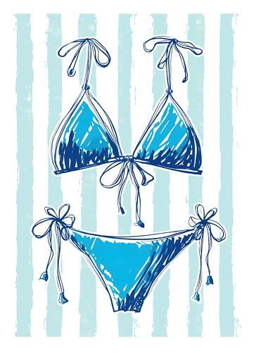 Bikini bleu sur haroulita
