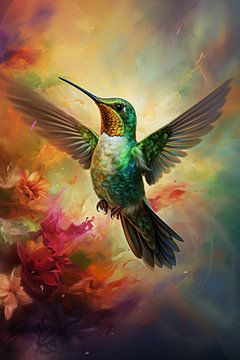 Hummingbird - Enchanted Flight by New Future Art Gallery