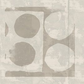 Formes abstraites dans des tons neutres chauds sur Dina Dankers