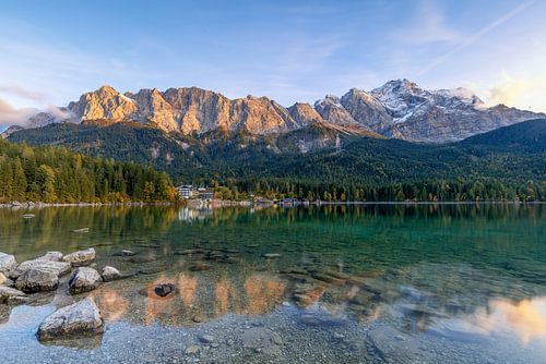 Sunset at Lake Eibsee