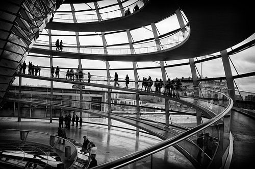 Berlijn Rijksdag zwart-wit