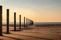 Zonsondergang bij het strand van Nieuwpoort |Landschap