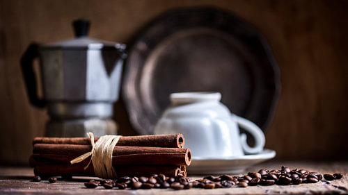 Vintage coffee cup and pot still life by Jelena Jovanovic Fine Art