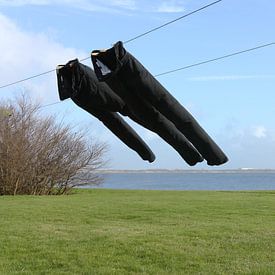 Two trousers on the line by Harry Wedzinga