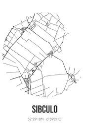 Sibculo (Overijssel) | Carte | Noir et Blanc sur Affiches de lieux