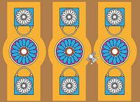 Anunnaki Swatch Khaki Orange Blue