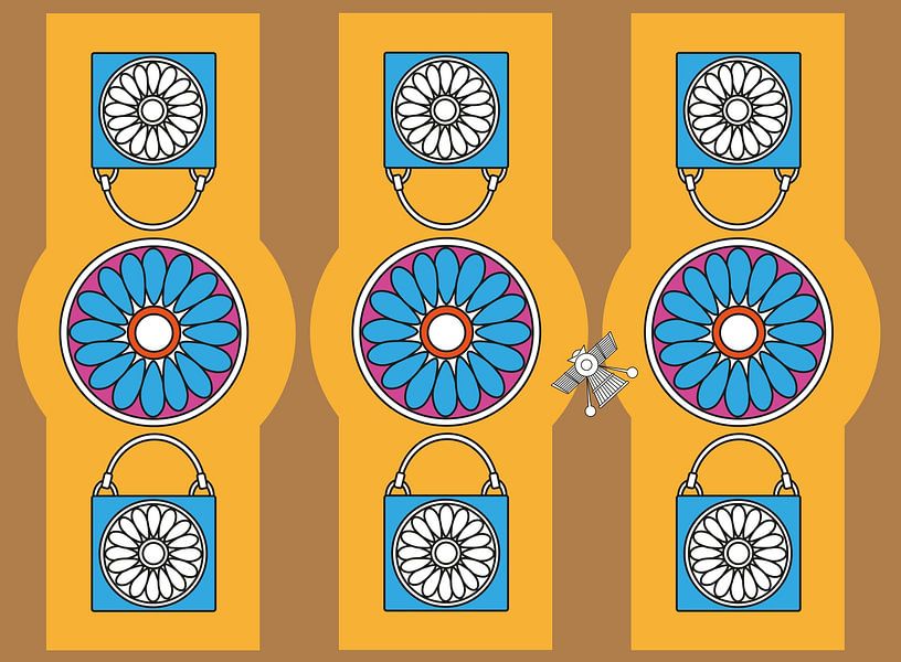 Anunnaki Swatch Khaki Orange Blue by Esther van de Beek