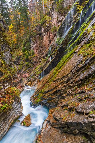 Le Wimbachklamm en automne, Ramsau bei Berchtesgaden, Allemagne