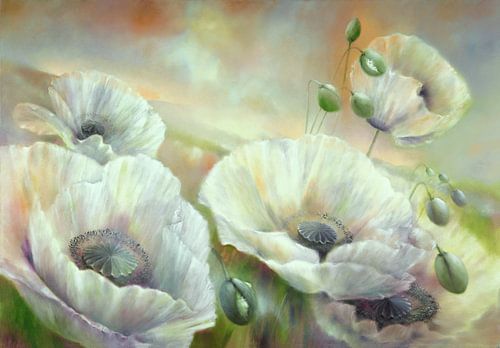 De dans van de witte klaprozen van Annette Schmucker