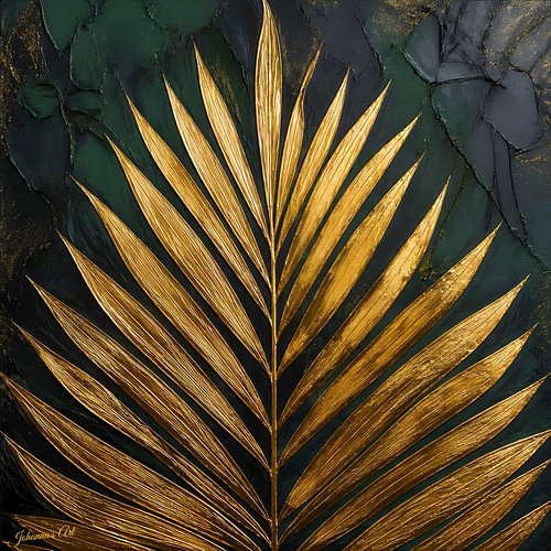 Verdant Gold Horizons - Cycas Palm 1