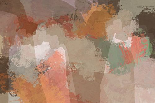 Warme abstracties in pasteltinten. Moderne abstracte kunst III