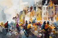 Fietsen in Amsterdam van ARTEO Schilderijen thumbnail