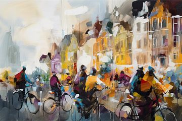 Fietsen in Amsterdam sur Tableaux ARTEO