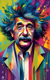 Albert Einstein paintings by Ayyen Khusna