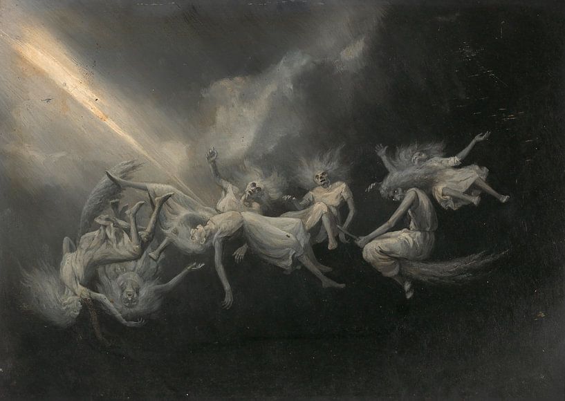 La foudre a frappé un troupeau de sorcières, William Holbrook Beard par Des maîtres magistraux
