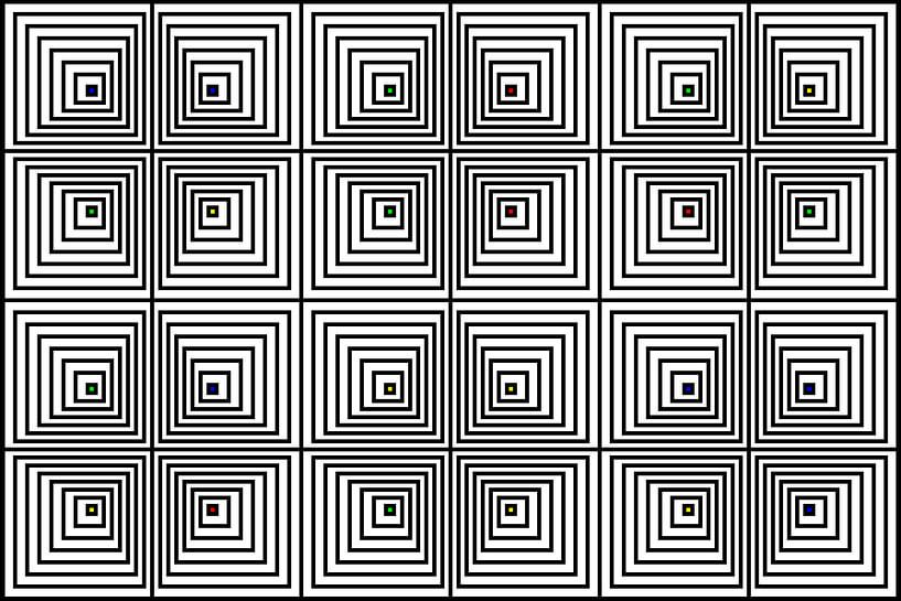 Nested | Offset | 06x04 | N=08 | V35 | Random #01 | RGBY van Gerhard Haberern