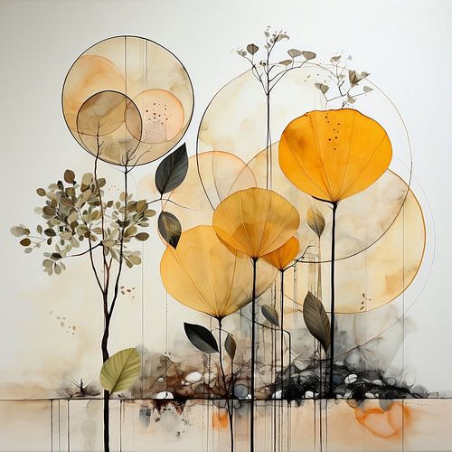 Botanische Serie: gold/gelb (6)