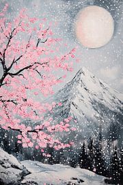 Blossoming tree in winter picture by Poster Art Shop