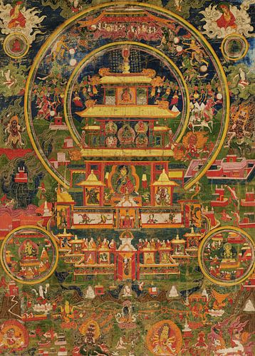 Buddhist ,Zang mdog dPal ri, Sukhavati, Boeddha standbeeld