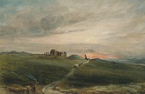 Stonehenge bij zonsondergang, John Constable...