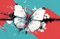 Abstract modern butterfly art on the wall by Art & Soul Creations thumbnail