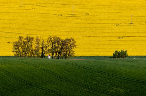 Kapel in het landschap, Tsjechië