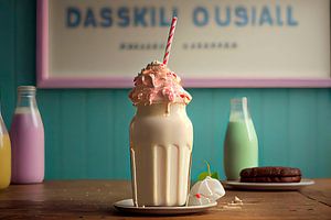 Verführerischer Milchshake Vanille