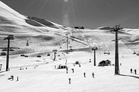 Skipiste in de zon