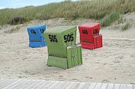 Colourful beach chairs on Langeoog by Jörg Sabel - Fotografie thumbnail