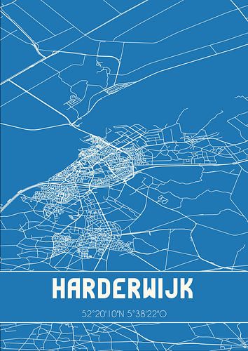 Blauwdruk | Landkaart | Harderwijk (Gelderland)