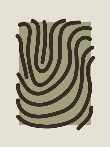 Fingerprint - grafische vorm op groene achtergrond