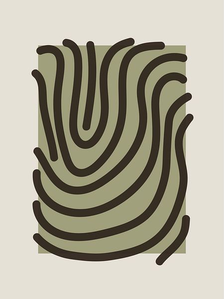 Fingerabdruck - grafische Form auf grünem Hintergrund von Daan Bakker