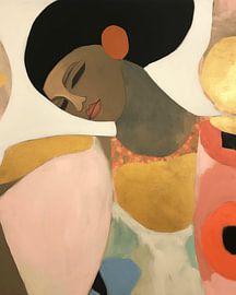 Modern and abstract portrait by Carla Van Iersel