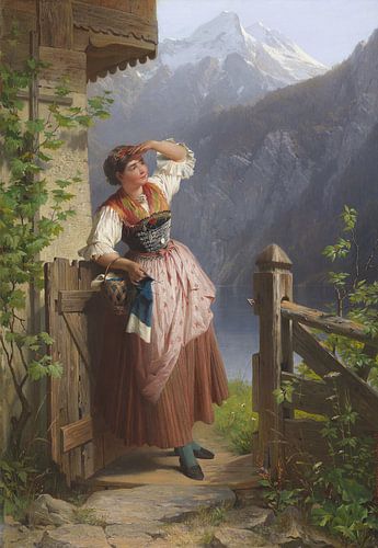 Fille au belvédère, PETER BAUMGARTNER, 1871