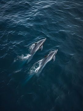 Dauphins sauvages dans l'océan Atlantique sur Visuals by Justin